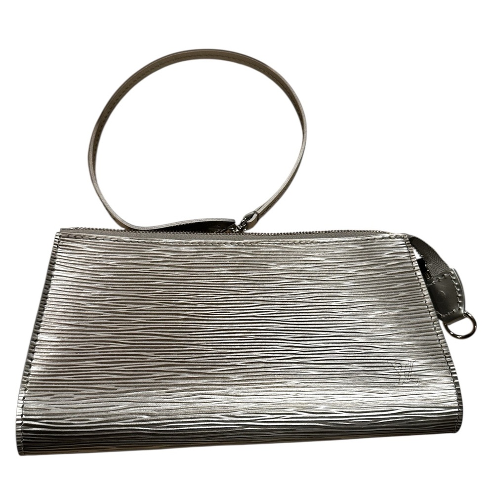 NEW Louis Vuitton Pochette Accessoires Silver Epi Leather - Picture 10 of 10